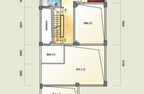 鸿洲江山云庭别墅T2户型（二层） 