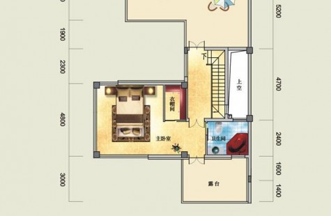 鸿洲江山云庭别墅T1户型（三层） 