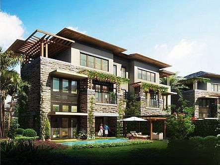 鸿洲江山云岸双拼别墅效果图