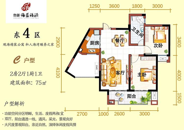鲁能·海蓝福源C户型东4区 