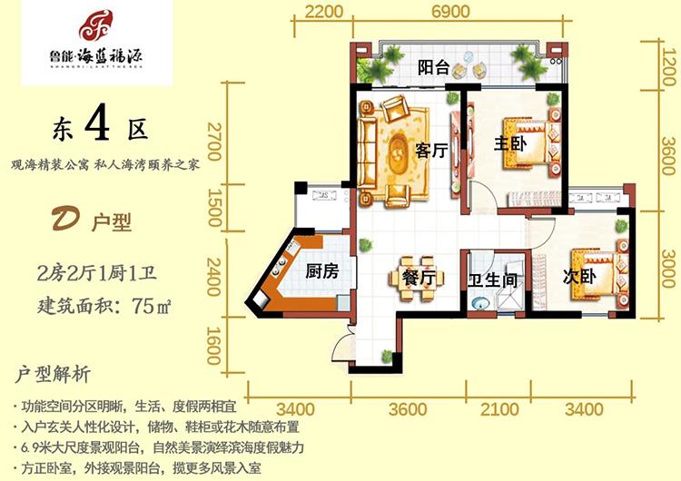 鲁能·海蓝福源D户型东4区 