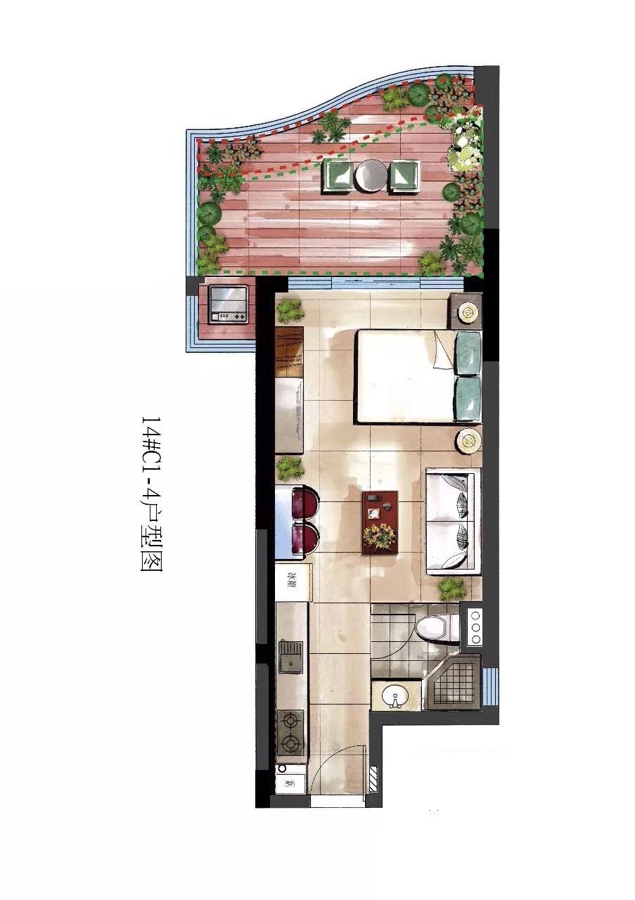 时分亚龙湾C1-4户型