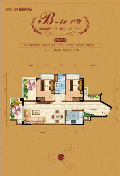 中视金海湾B-1c户型