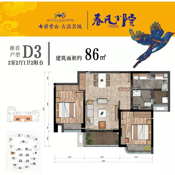 春风小院D3户型 