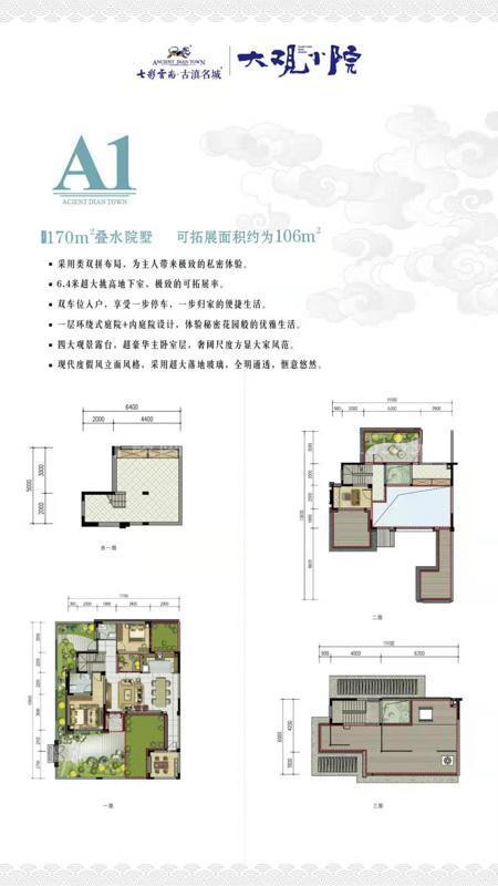 大小观院叠水院墅A1 