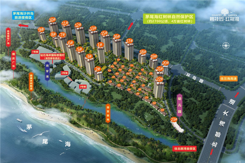 碧桂园红树湾鸟瞰图