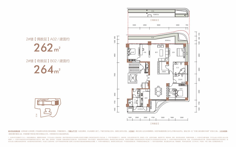 2号楼A02/B02户型中瓴·玺悦薹