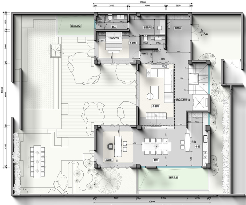 C户型地上一层保利棠隐
