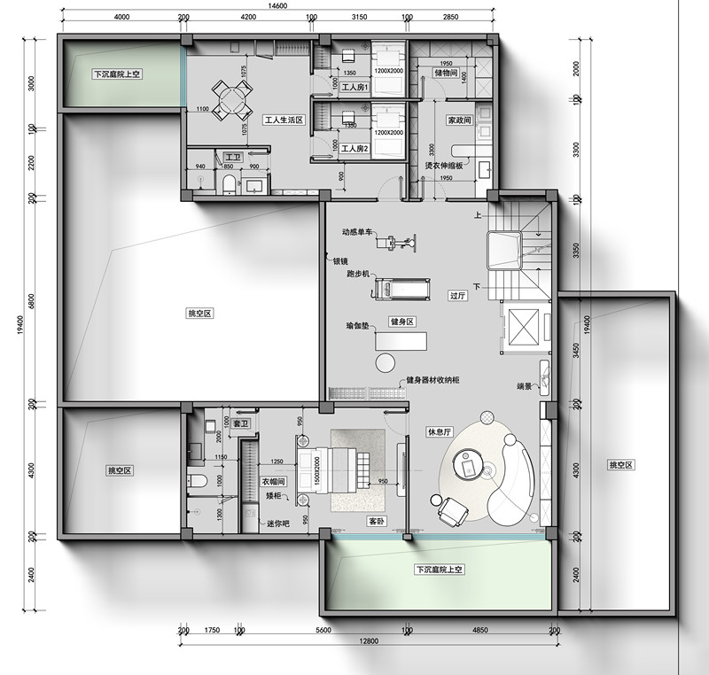 C户型负一层保利棠隐