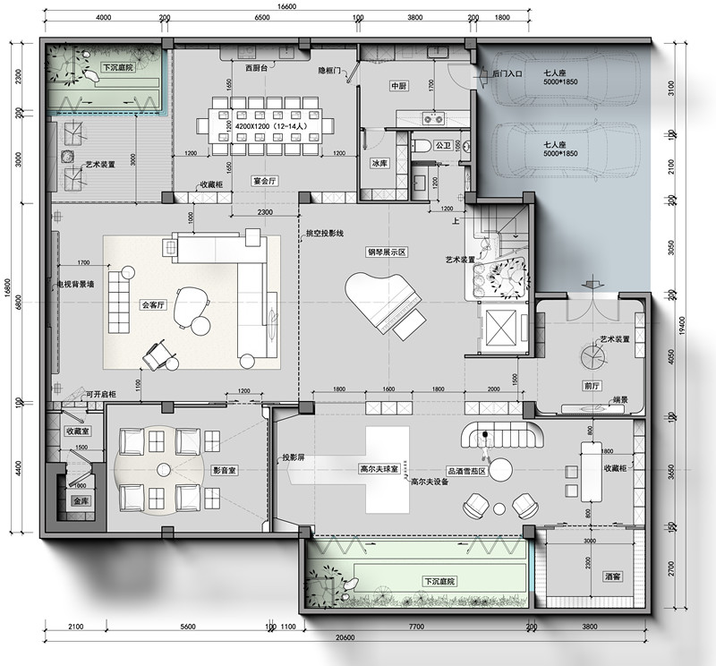 C户型负二层保利棠隐